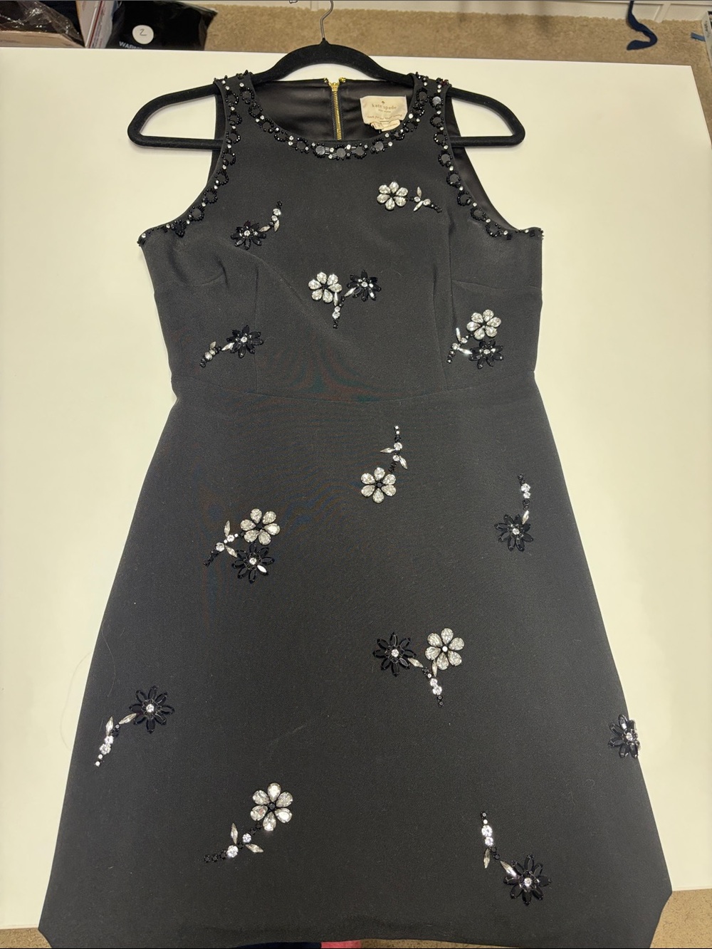 kate spade Black Beaded Dress size 8